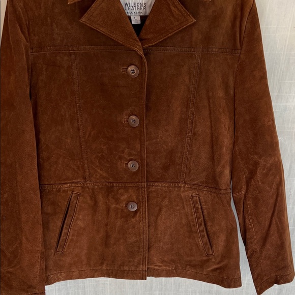 Wilsons Leather Dark Brown Suede Jacket - Picture 3 of 5